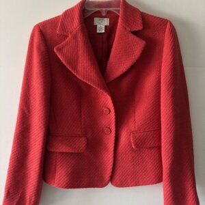 Ann Taylor Loft Petite 6 100% Wool Modern Career Lined Blazer Jacket 3 Button
